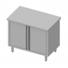 Table armoire centrale traversante avec portes battantes