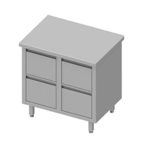 Table centrale avec quatre tiroirs