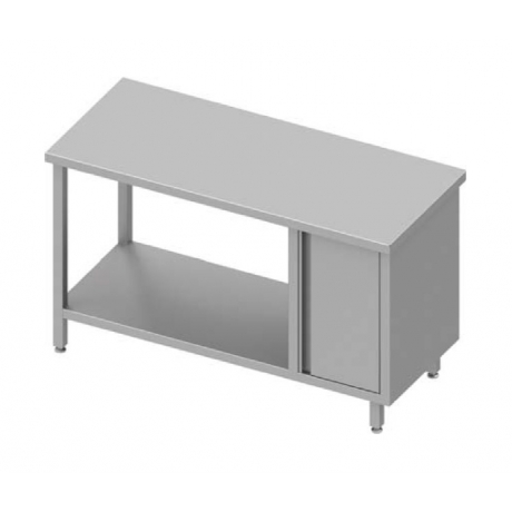 Table centrale avec placard à droite et étagère