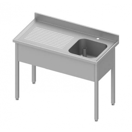 Table adossée avec cuve