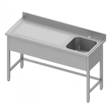 Table adossée renforcée avec cuve