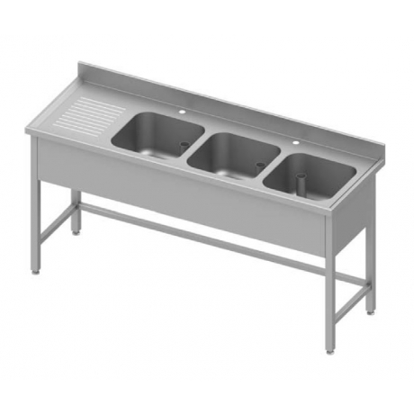 adossée avec triple cuves à droite