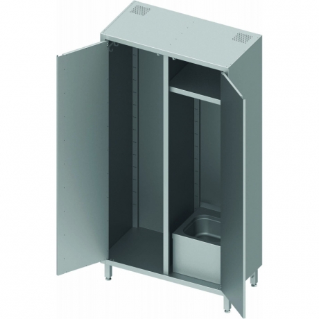 Armoire inox 2 portes avec lave-main