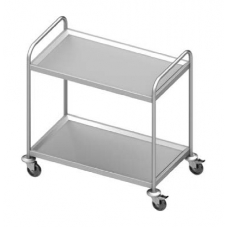 Chariot de service à deux plateaux