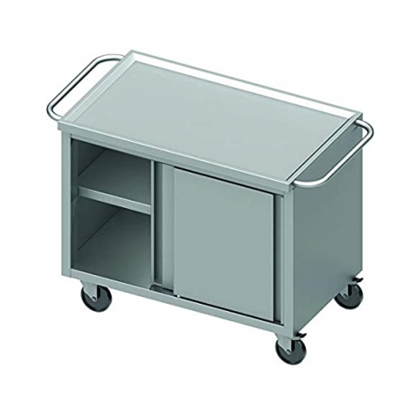 Chariot avec placard à porte coulissante