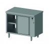 Table traversante avec placard chauffant et portes coulissantes