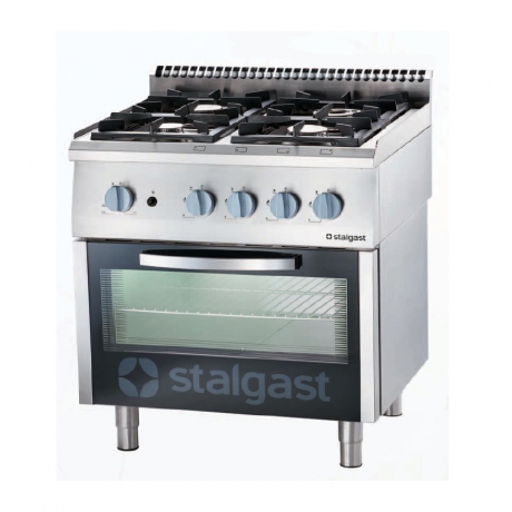Cuisinière à gaz 4 brûleurs avec four statique