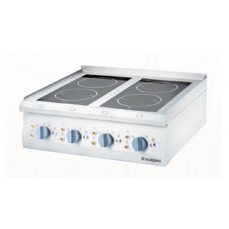 Cuisinière céramique avec 2 ou 4 champs de chauffage