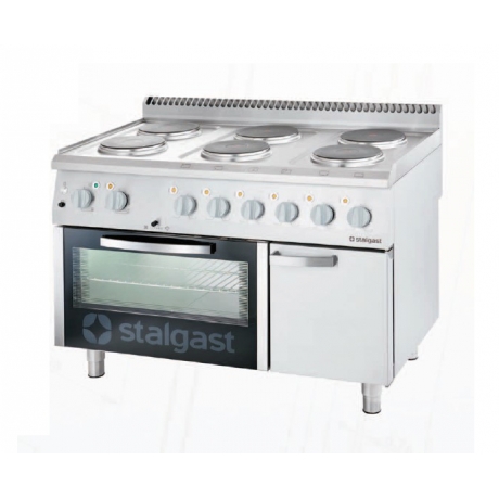 Cuisinière électrique avec 6 plaques de cuisson et four