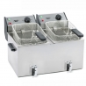Friteuse double avec robinet à poser de 16 L