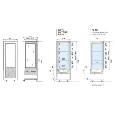 Vitrine Cristal Tower 75
