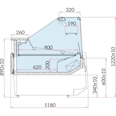 Vitrine réfrigérée Luzon Deep