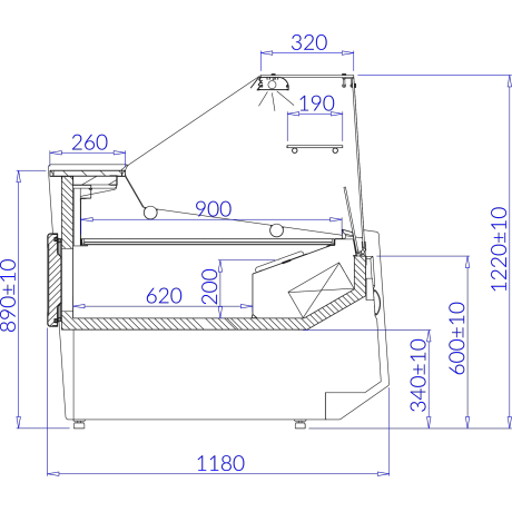 Vitrine réfrigérée Luzon Deep