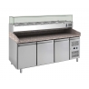 Meuble préparation Pizza Granit avec saladette 3 Portes : 3 010,80 € HT | Colddistribution