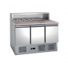 Table à pizza 3 Portes avec insert pour Bacs Gastronormes