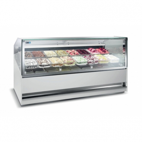 Vitrine à glace 3D Show 12 à 24 bacs