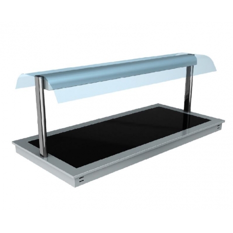 Plan de maintien en température en verre trempé avec superstructure Libra