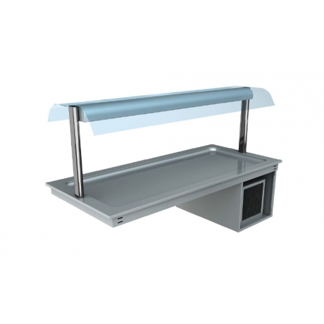 Plan réfrigéré rabaissé h. 30 mm avec superstructure Libra