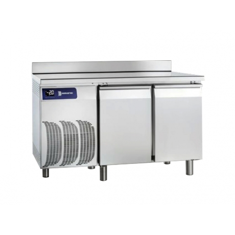 Arrière de bar positif en inox avec plan de travail et dosseret 286 L