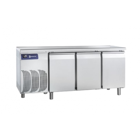 Arrière de bar positif en inox avec plan de travail 430 L