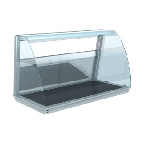 Vitrine chauffante fermée avec plan vitrocéramique Gemini