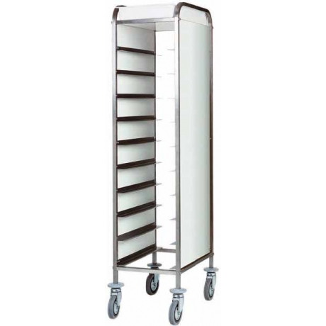 Echelle porte-plateaux avec panneaux latéraux pour 10 plateaux
