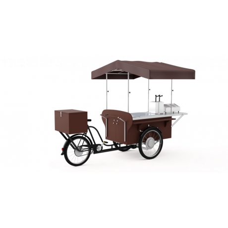 Triporteur bain-marie finition bois