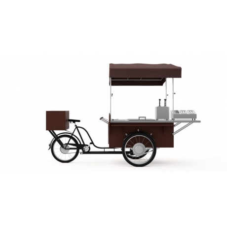 Triporteur bain-marie finition bois