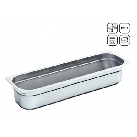 Bac GN 2/4 en inox standard 162x530 mm