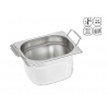 Bac GN 1/6 en inox à poignée mobile 176x162 mm