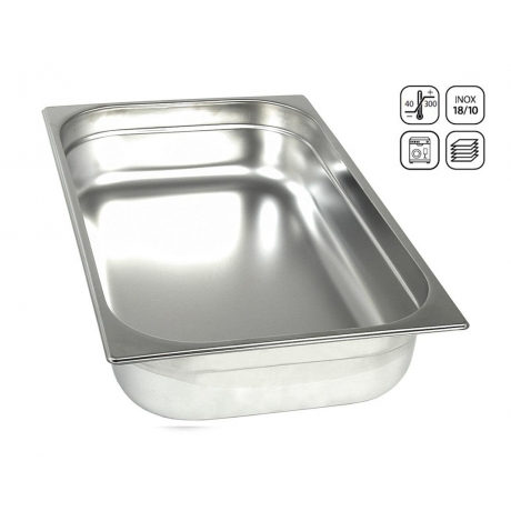 Bac GN 1/1 Eco en acier inox 530x325 mm