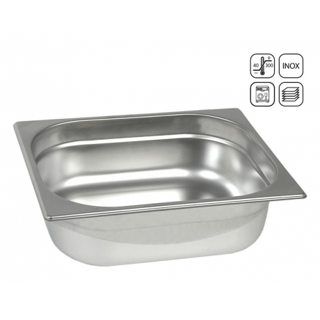Bac GN 1/2 Eco en acier inox 530x265 mm