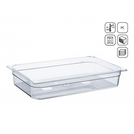 Bac GN 1/1 en polycarbonate premium 530x325 mm