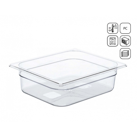 Bac GN 1/2 en polycarbonate premium 325x265 mm
