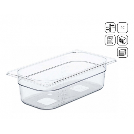 Bac GN 1/3 en polycarbonate premium 325x175 mm
