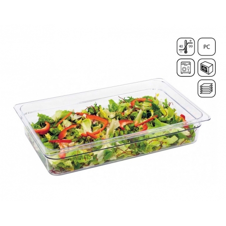 Bac GN 1/1 en polycarbonate standard 530x325 mm