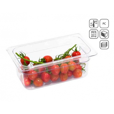 Bac GN 1/4 en polycarbonate standard 265x162 mm