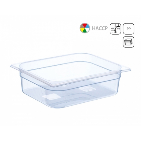 Bac GN 1/2 en polypropylène premium 530x265 mm