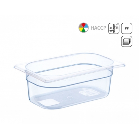 Bac GN 1/4 en polypropylène premium 265x164 mm