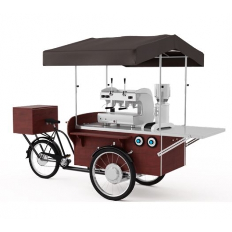 Triporteur à café finition bois