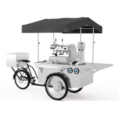 Triporteur à café finition acier inoxydable