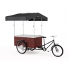Triporteur Foodtruck avec coffre à l'arrière finition bois