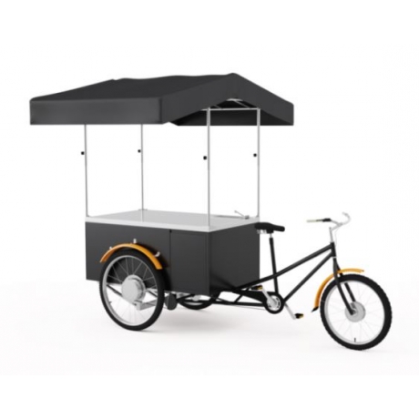 Triporteur Foodtruck avec coffre à l'arrière finition RAL peint