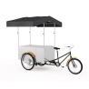 Triporteur Foodtruck avec coffre à l'arrière finition inox