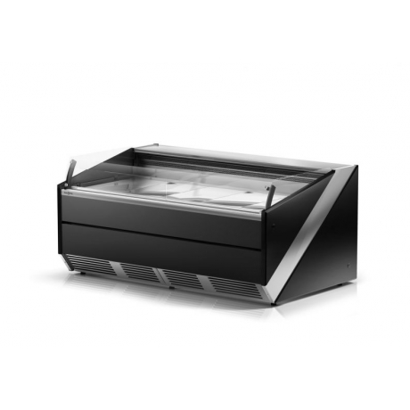 Comptoir réfrigéré libre-service vitre bombée L-Si 135/120