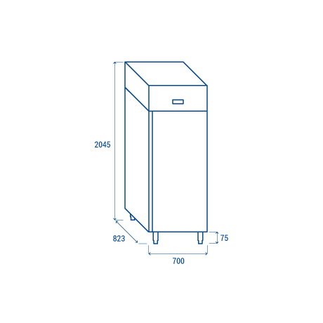 Armoire inox QR 6 de 550L