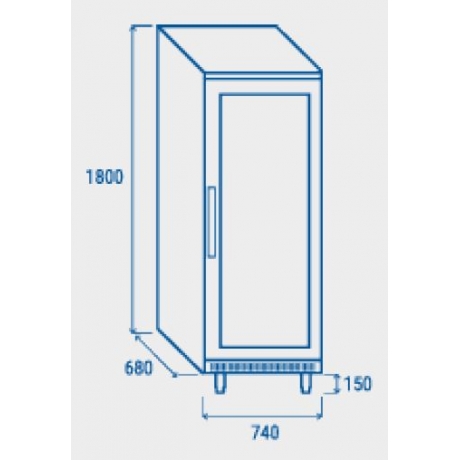 Réfrigérateur vitré BYXG460 de 400 L
