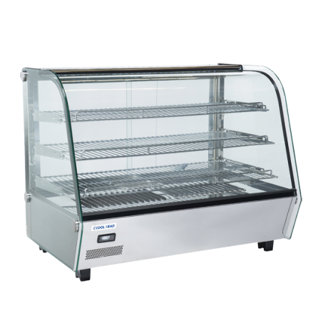 Vitrine de comptoir chaude de 160L