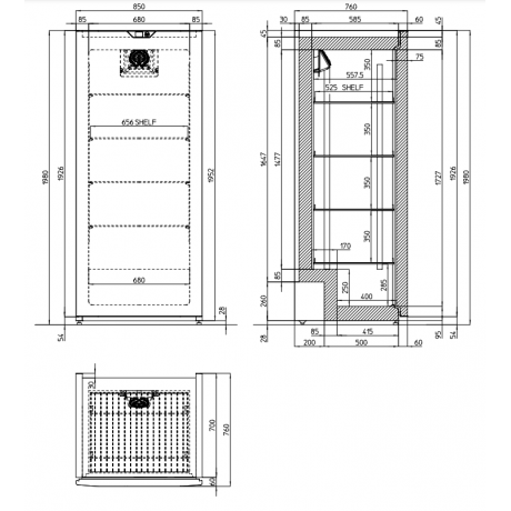 CHAMBRE FROIDE NEGATIVE 600L