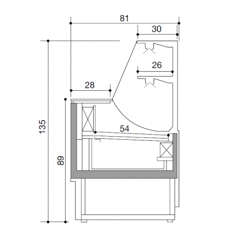 Vitrine réfrigérée positive Orleans